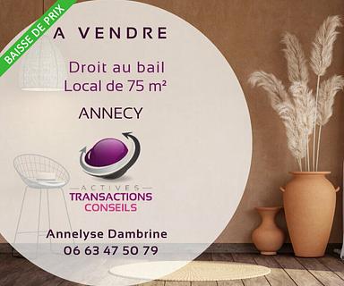Annonces immobilières restaurants à Annecy - 74 ANNECY LOCAL COMMERCIAL 75 m² EXCELLENT ETAT